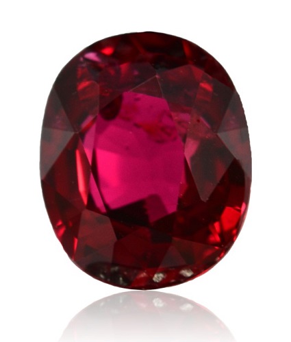 A pure red ruby